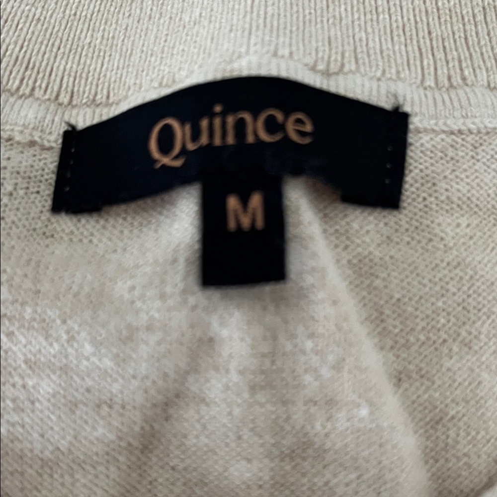 Quince women’s beige crew neck sweater, cotton, new (mint) - Picture 2 of 6
